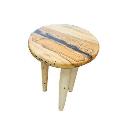 Reclaimed Round Wood Side Table - Whats New Furniture - Portland, Oregon