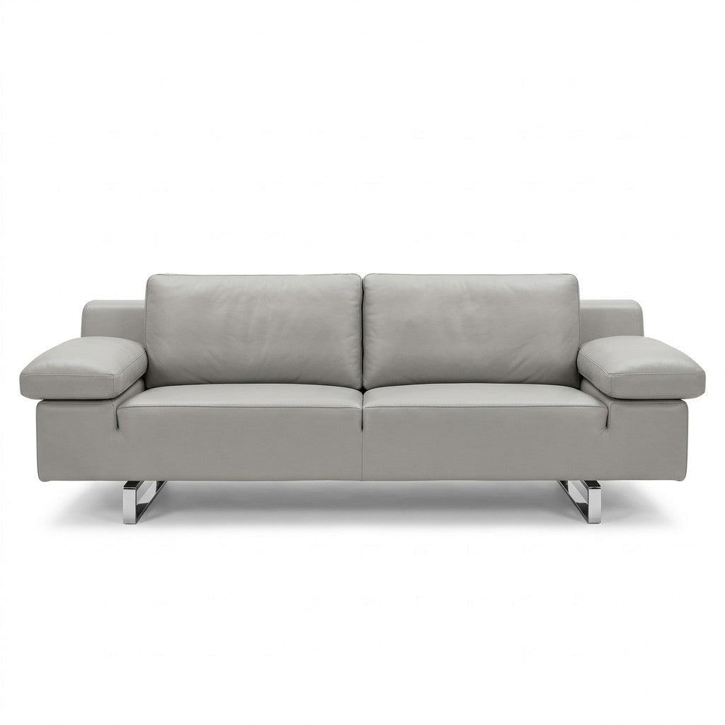 Gray Leather Sofa by Domicil - consignment furniture Portland