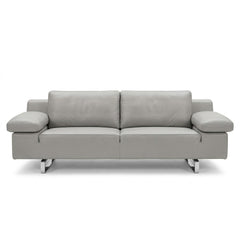 Gray Leather Sofa by Domicil - consignment furniture Portland