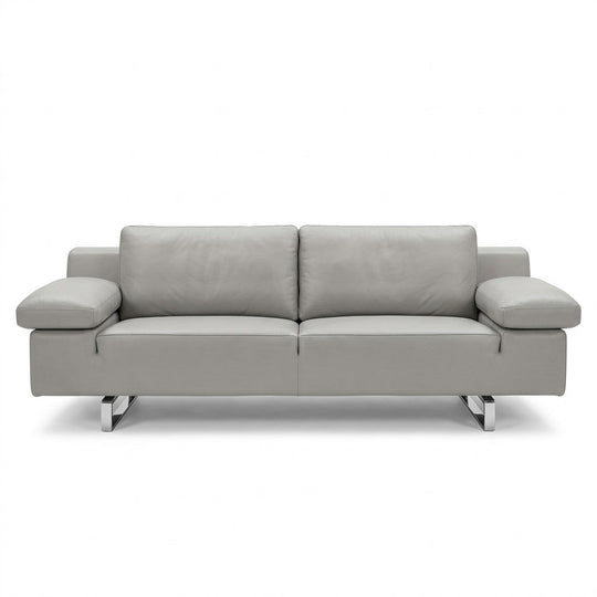 Gray Leather Sofa by Domicil - consignment furniture Portland