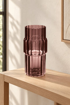 One piece from the Dorlow 9-Inch Vase Set of 2 in Dark Mauve styled in a Portland home — lifestyle view