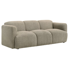 Dorset Fabric Upholstered Round Track Arm Sofa Brown - What&