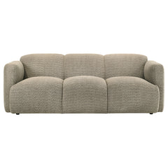 Dorset Fabric Upholstered Round Track Arm Sofa Brown - What&