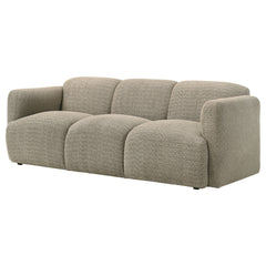 Dorset Fabric Upholstered Round Track Arm Sofa Brown - What&