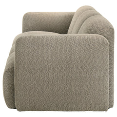 Dorset Fabric Upholstered Round Track Arm Sofa Brown - What&