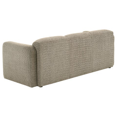 Dorset Fabric Upholstered Round Track Arm Sofa Brown - What&