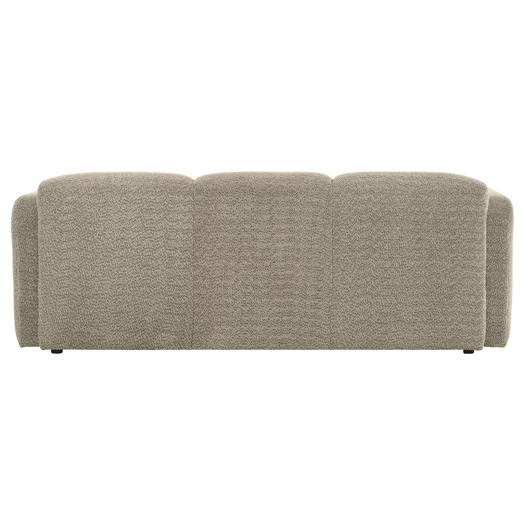 Dorset Fabric Upholstered Round Track Arm Sofa Brown - What&