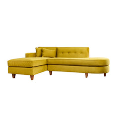 Dorset Sectional in Wasabi side angle - Hand-Built USA sectional by Rowe - Whats New Furniture Portland OR