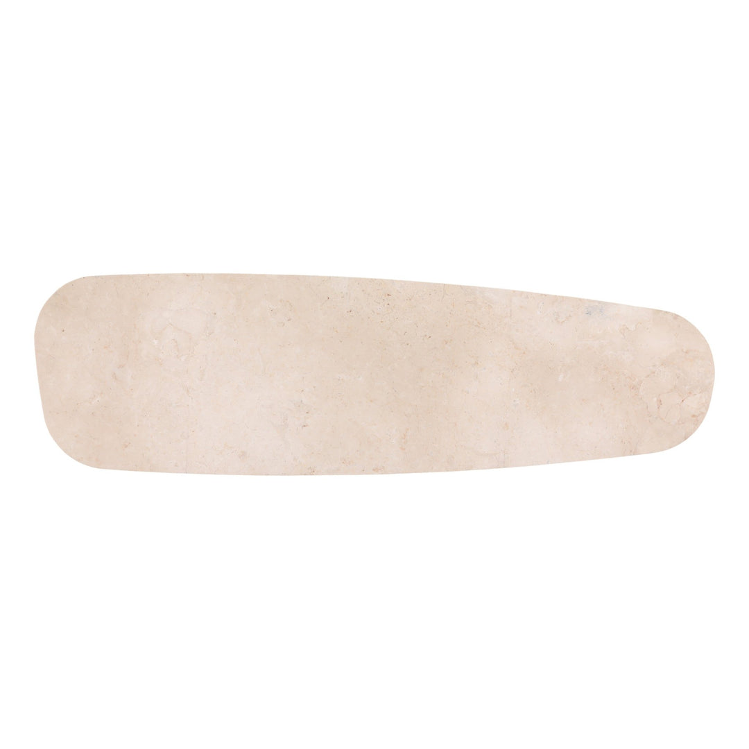 Aelwyn Console Table - Natural Oak &amp; Cream Marble overhead view - Console Tables by Dovetail - Whats New Furniture Portland OR
