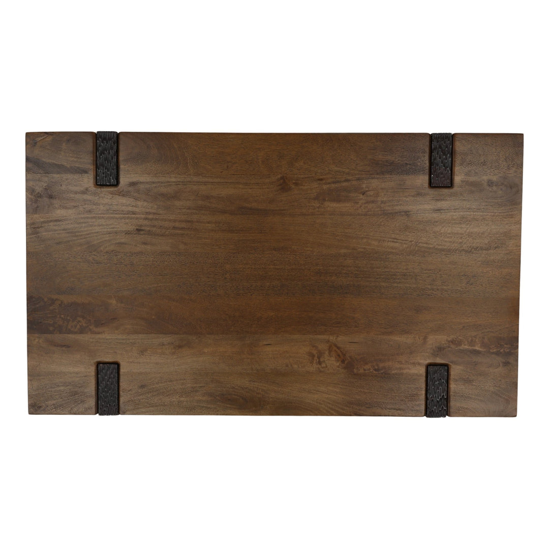 Celestino Coffee Table - Brown Mango Wood overhead view - Coffee Tables by Dovetail - Whats New Furniture Portland OR