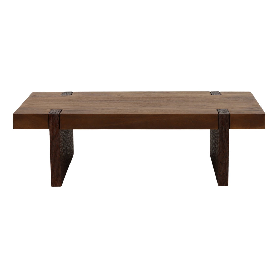 Celestino Coffee Table - Brown Mango Wood front elevation - Coffee Tables by Dovetail - Whats New Furniture Portland OR