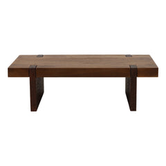 Celestino Coffee Table - Brown Mango Wood front elevation - Coffee Tables by Dovetail - Whats New Furniture Portland OR