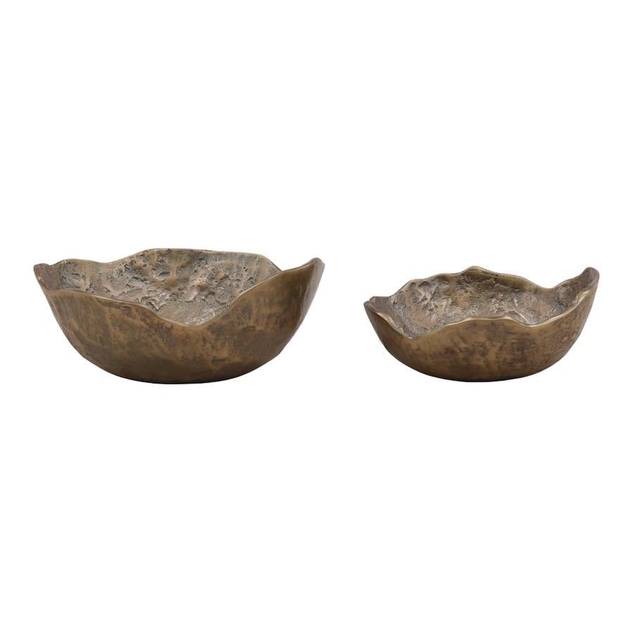 Damara Bowl Set of 2 Antique Brass by Dovetail - product view