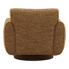 Ercilia Swivel Chair in Ginger back studio view - bouclé swivel chair by Dovetail - Whats New Furniture Portland OR