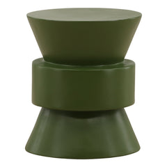 Frosten Outdoor Side Table - Green Concrete front three-quarter view - Outdoor Side Table by Dovetail - Whats New Furniture Portland OR