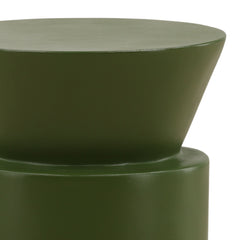 Frosten Outdoor Side Table - Green Concrete matte finish detail 2 - Outdoor Side Table by Dovetail - Whats New Furniture Portland OR
