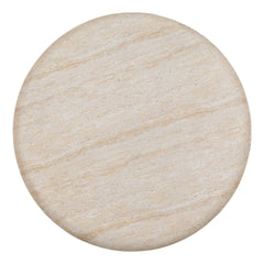 Kassia Coffee Table - Faux Travertine Round overhead view - Coffee Tables by Dovetail - Whats New Furniture Portland OR
