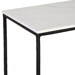 Perugia Console Table - White Marble &amp; Black Iron marble and iron construction detail 1 - Console Tables by Dovetail - Whats New Furniture Portland OR