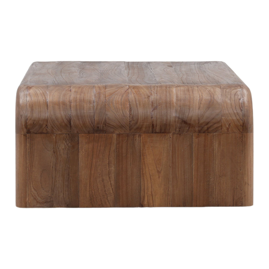 Wynne Coffee Table - Medium Brown Mindi Wood side profile - Coffee Tables by Dovetail - Whats New Furniture Portland OR