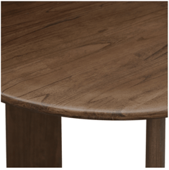 Drego 79-inch Oval Dining Table in Dark Walnut close-up detail of dark walnut wood grain top - dining table by NPD - Whats New Furniture Portland OR