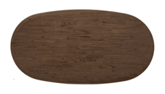 Drego 79-inch Oval Dining Table in Dark Walnut top-down view showing oval tabletop - dining table by NPD - Whats New Furniture Portland OR