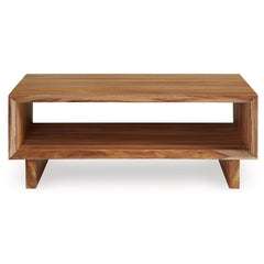 Dressonni Coffee Table in brown - natural wood coffee table by Ashley - Whats New Furniture Portland OR