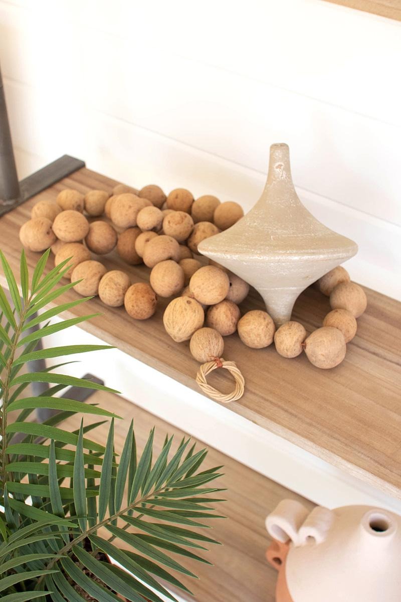 Dried Gourd Ball Garland by Kalalou - alternate product view 4
