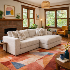 Drift Deep Sectional cushion detail showing plush fill - Stanton - Whats New Furniture Portland OR