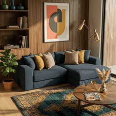 Drift Deep Sectional in Sensation Midnight three-quarter angle - Stanton - Whats New Furniture Portland OR