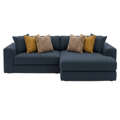 Drift Deep Sectional in Sensation Midnight front view - Oregon-made by Stanton - Whats New Furniture Portland OR