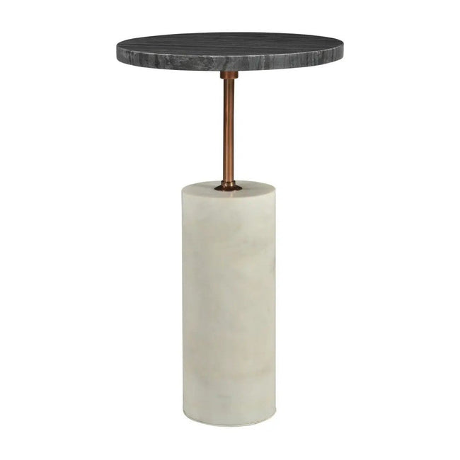Dusk Accent table in Black White Marble - Black White marble accent table by Moe's - Whats New Furniture Portland OR