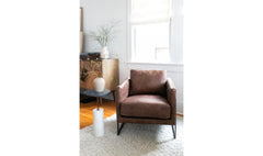 Dusk Accent table in Black White Marble room setting - Black White marble accent table by Moe&