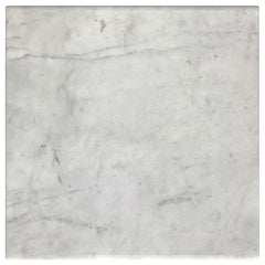 Ebby Square Genuine Marble Top Metal End Table White - What&