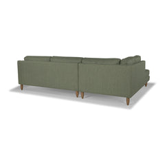 Edgewater Sectional in Montego Green fabric - back view - mid-century modern sectional - Whats New Furniture Portland OR