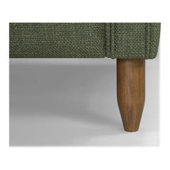 Edgewater Sectional in Montego Green fabric - fabric and cushion detail - mid-century modern sectional - Whats New Furniture Portland OR