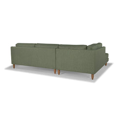 Edgewater Sectional in Canna Chocolate configuration shot - mid-century velvet sectional private label - Whats New Furniture Portland OR