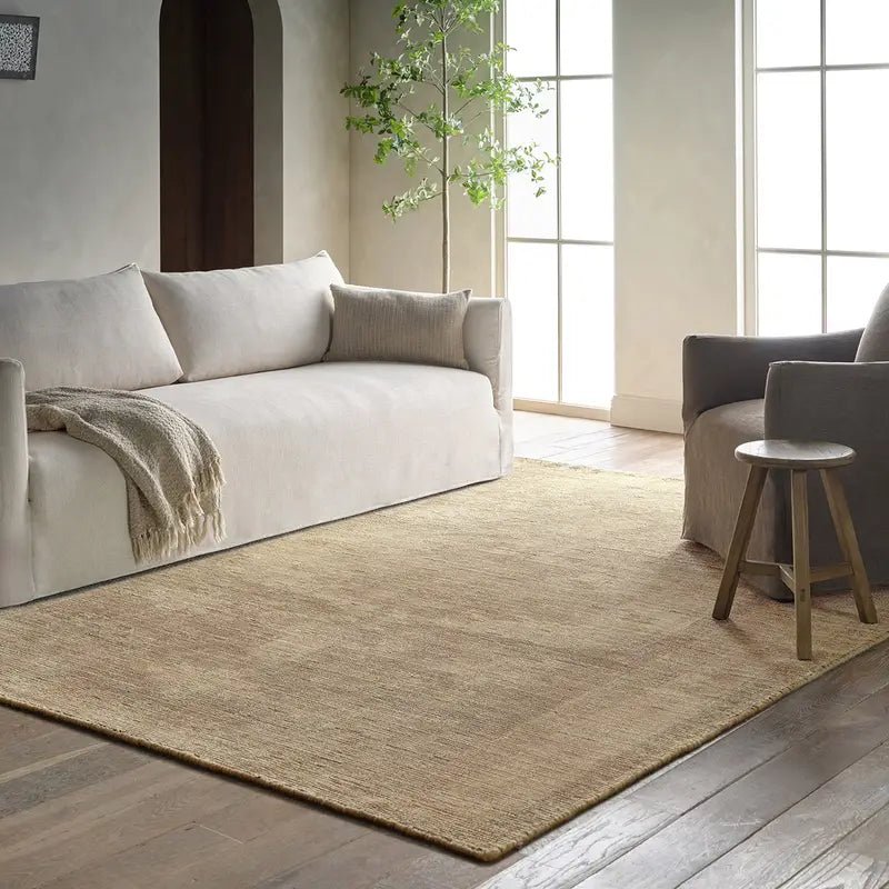 Elaida Handwoven Light Green Rug detail view - What&