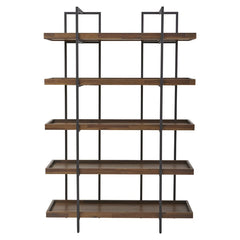 Elbert Display Shelf in Walnut - five shelf display shelf by Unique Furniture - Whats New Furniture Portland OR