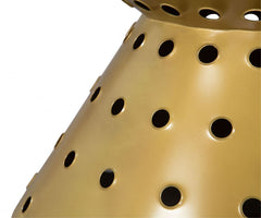 Electron Coffee Table in Gold side detail - gold coffee table by Zuo - Whats New Furniture Portland OR