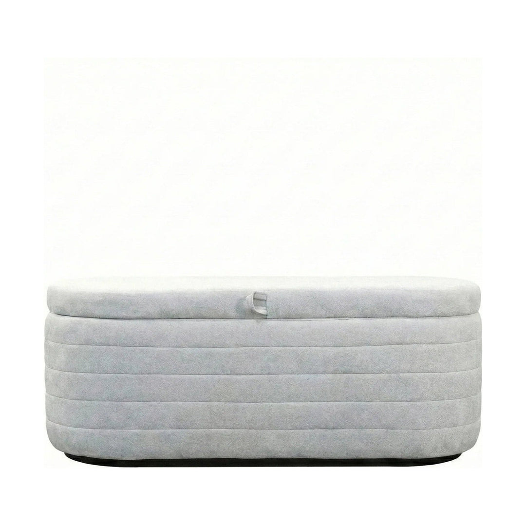 Elio Storage Bench in Platinum - upholstered storage bench by LH Imports - Whats New Furniture Portland OR