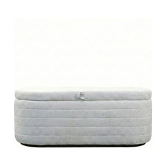 Elio Storage Bench in Platinum - upholstered storage bench by LH Imports - Whats New Furniture Portland OR