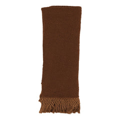 Elira Throw - Brown Wool &amp; Cotton in Brown - front three-quarter studio view - Throw by Dovetail - Whats New Furniture Portland OR