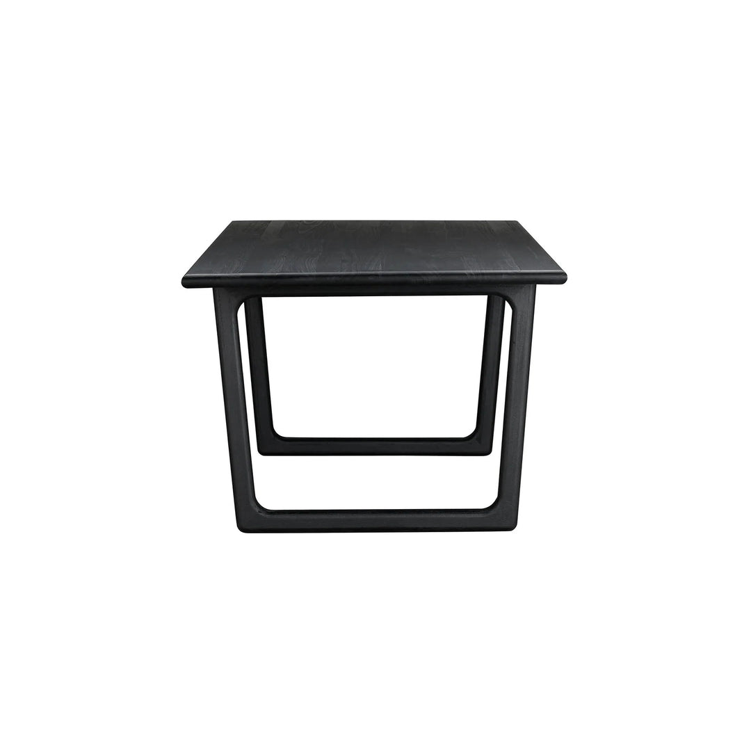 Elixir Dining Table in Black side angle - solid oak dining table by LH Imports - Whats New Furniture Portland OR
