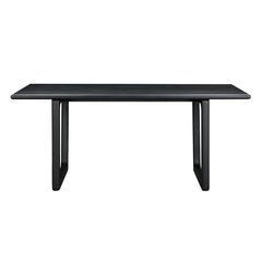 Elixir Dining Table in Black side view - solid oak dining table by LH Imports - Whats New Furniture Portland OR