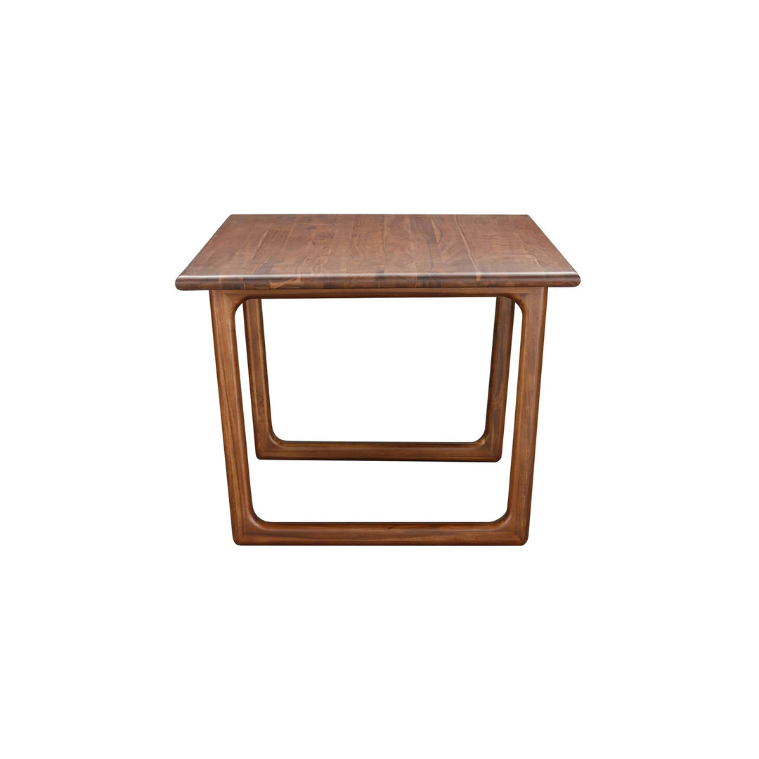 Elixir Dining Table in Honey Brown side angle - solid oak dining table by LH Imports - Whats New Furniture Portland OR