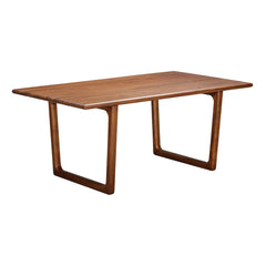 Elixir Dining Table in Honey Brown front view - solid oak dining table by LH Imports - Whats New Furniture Portland OR
