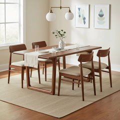 Elixir Dining Table in Honey Brown lifestyle setting - solid oak dining table by LH Imports - Whats New Furniture Portland OR