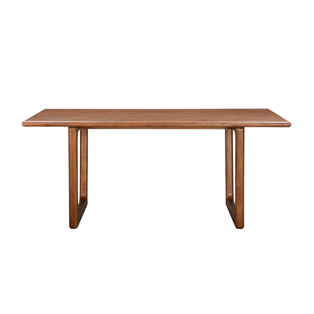 Elixir Dining Table in Honey Brown side view - solid oak dining table by LH Imports - Whats New Furniture Portland OR