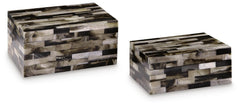 Ellford Box Set of 2 in Black/Brown/Cream — official Ashley Furniture studio view