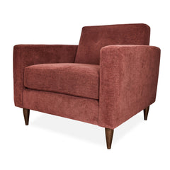 Elroy Accent Chair in Serenity Cinnamon side angle - custom upholstered accent chair by Stylus - Whats New Furniture Portland OR
